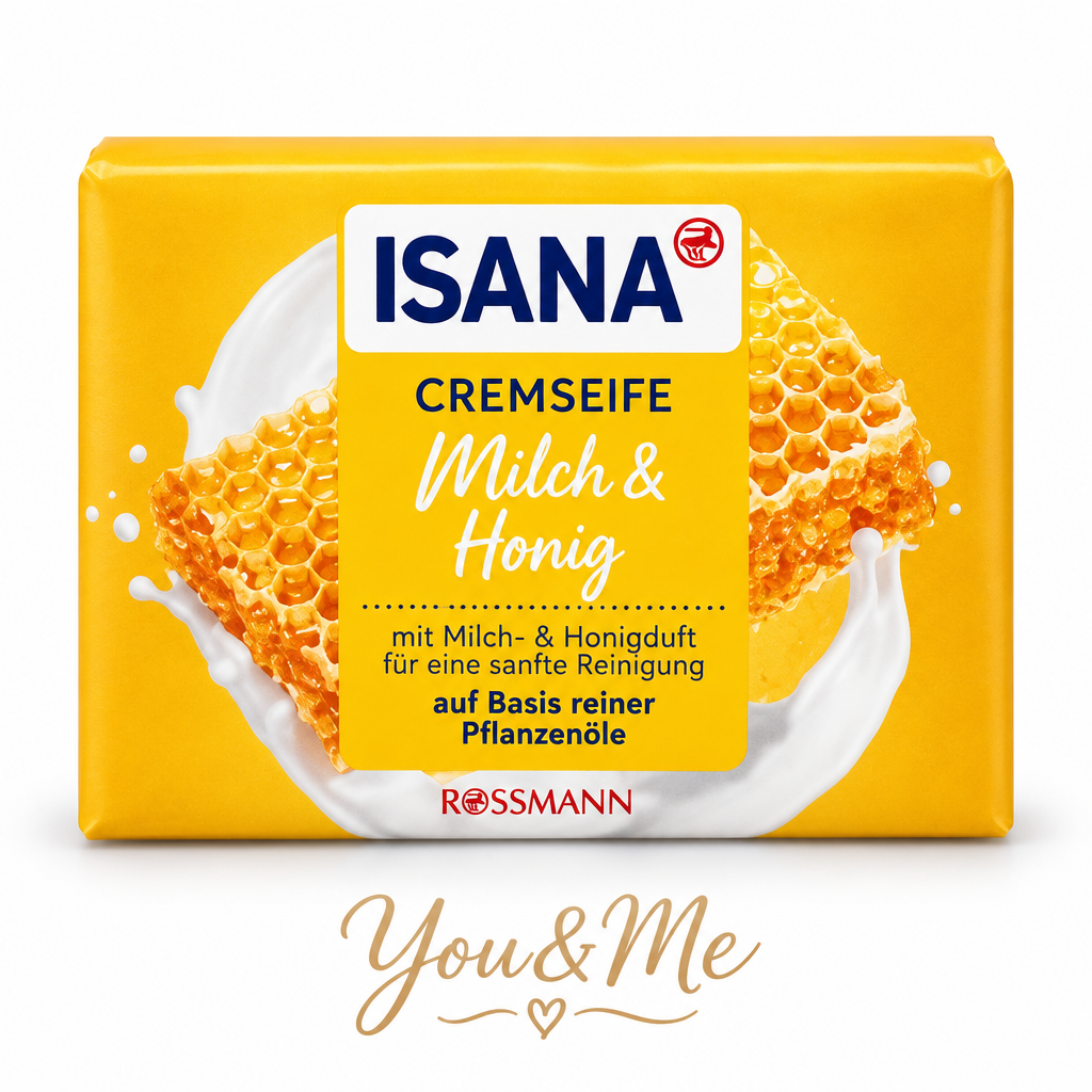 ISANA Milch & Honig صابونة كريمية بالحليب والعسل بمكونات نباتية - You & Me