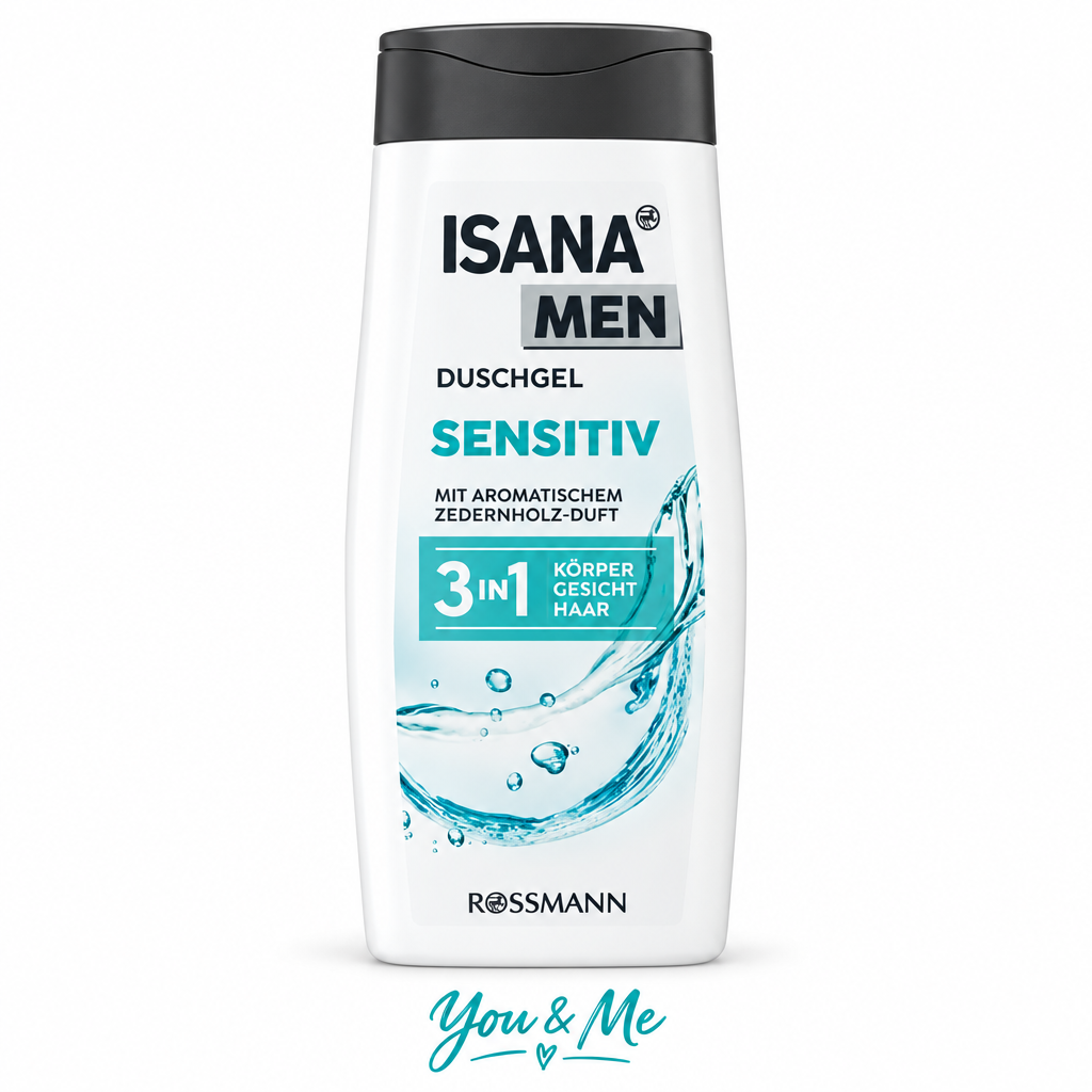 جل استحمام ISANA MEN 3بر1 Sensitiv 300مل - You & Me