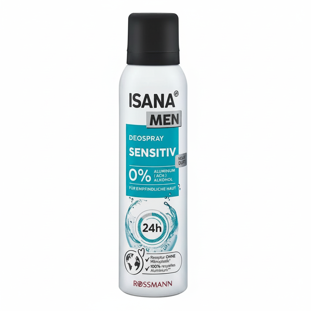 بخاخ مزيل عرق ISANA MEN Sensitiv خلفية بيضاء 1:1