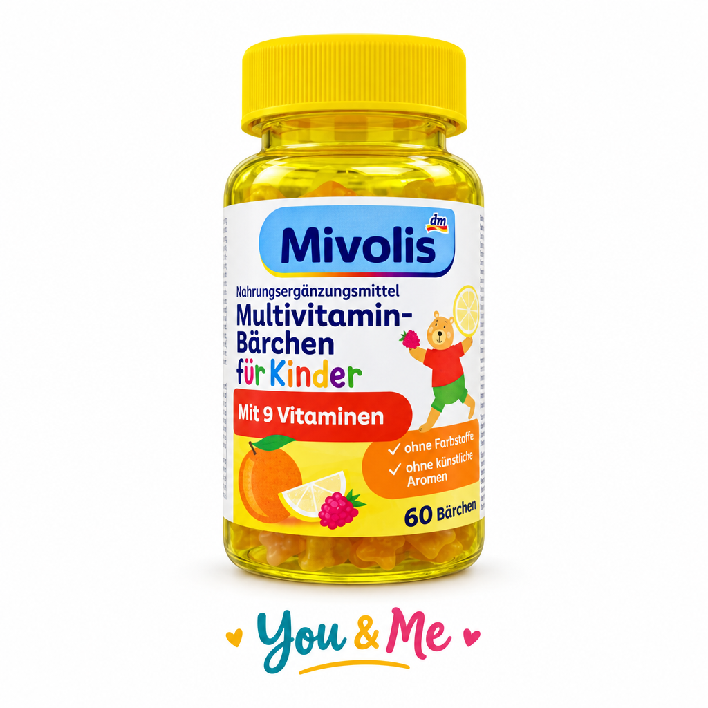 حلوى فيتامينات Mivolis بشكل دباديب 60 حبة - You & Me