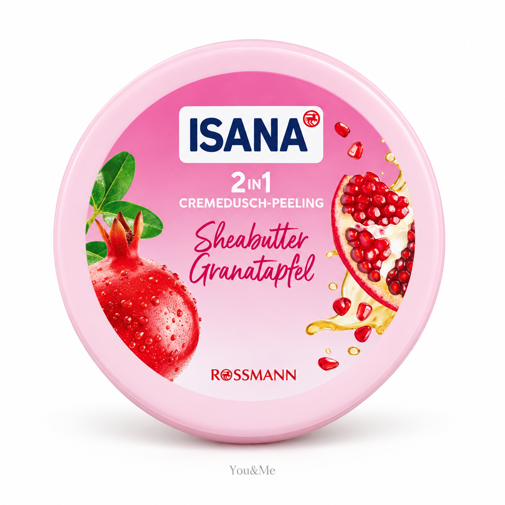 سكراب ISANA 2in1 زبدة شيا ورمان 200ج - You & Me