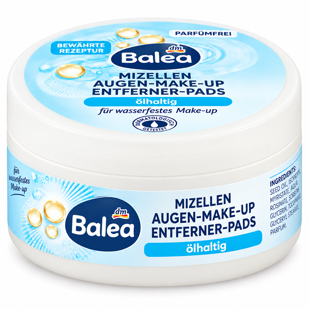 ضمادات Balea الميسيلار المزيلة لمكياج العينين بالزيت للمكياج المقاوم للماء - 50 قطعة - You & Me