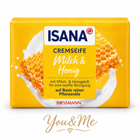 ISANA Milch & Honig صابونة كريمية بالحليب والعسل بمكونات نباتية - You & Me