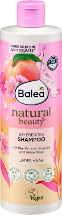 شامبو Balea Natural Beauty المنعش بالخوخ وماء الأرز 400 مل