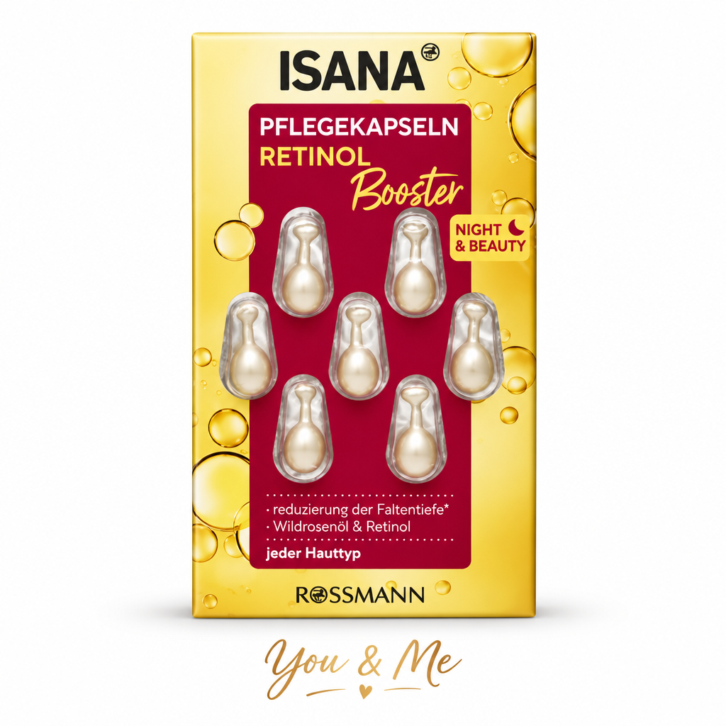 كبسولات ISANA Retinol Booster ليلية 7 كبسولات - You & Me