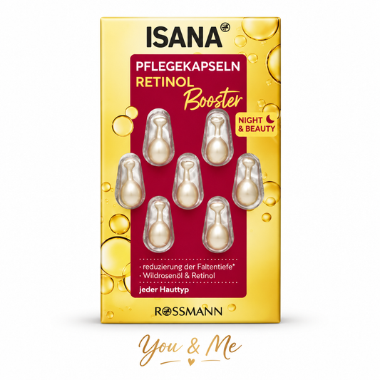 كبسولات ISANA Retinol Booster ليلية 7 كبسولات - You & Me