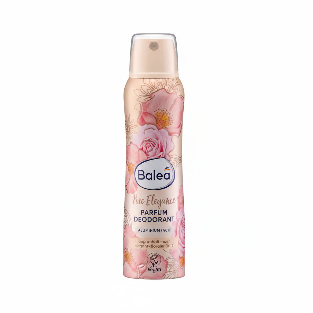 بخاخ مزيل عرق Balea Pure Elegance خلفية بيضاء 1:1