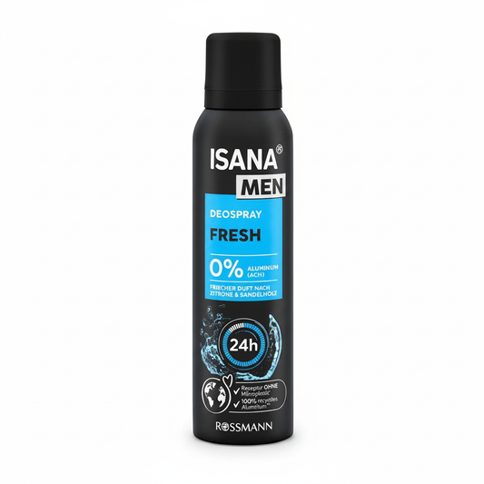 بخاخ مزيل عرق ISANA MEN Fresh خلفية بيضاء 1:1