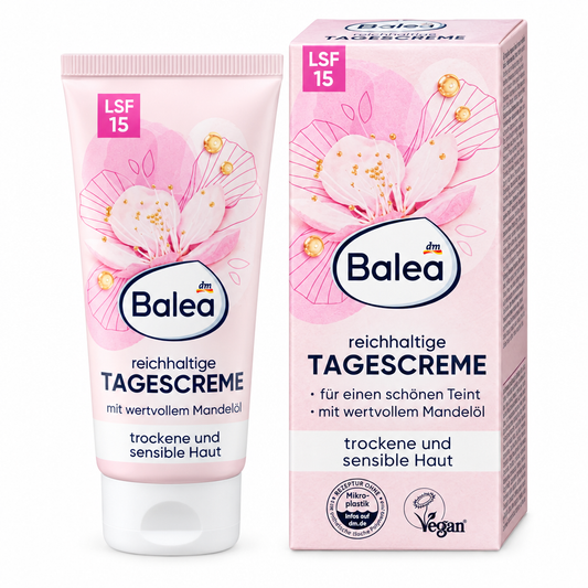 كريم Balea Tagescreme الغني للوجه SPF 15 50 مل