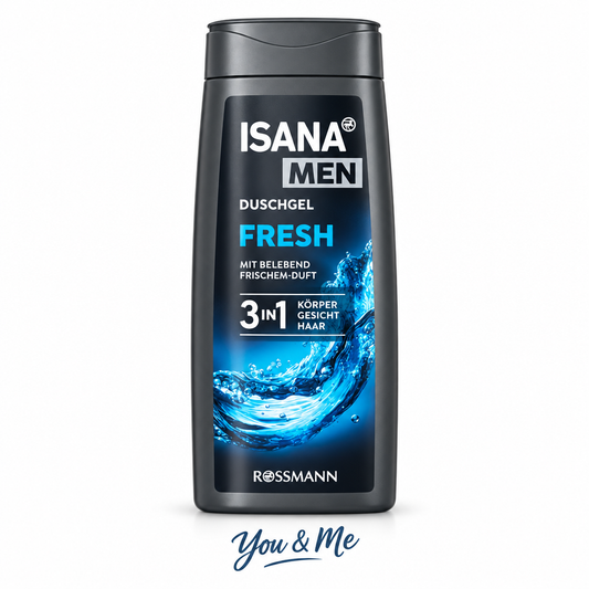جل استحمام ISANA MEN 3بر1 Fresh 300مل - You & Me
