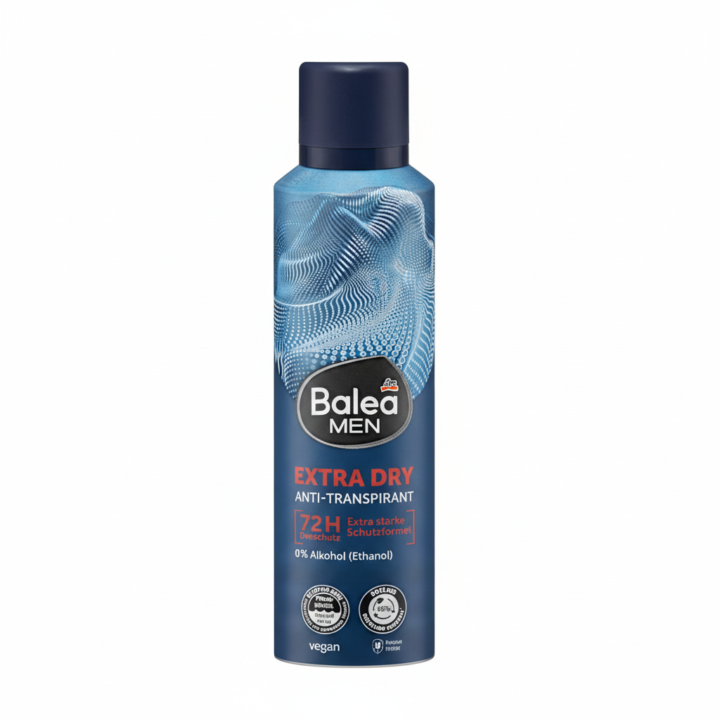 بخاخ مزيل عرق Balea MEN Extra Dry خلفية بيضاء 1:1