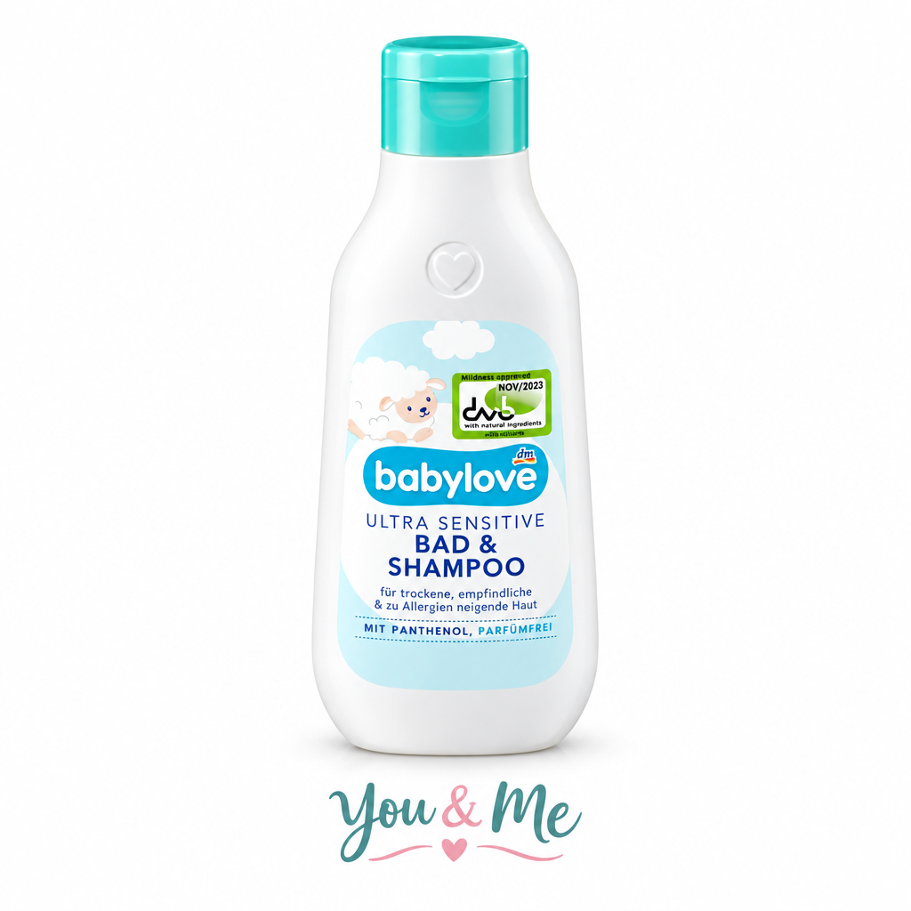 شامبو وغسول babylove Ultra Sensitive 250مل - You & Me