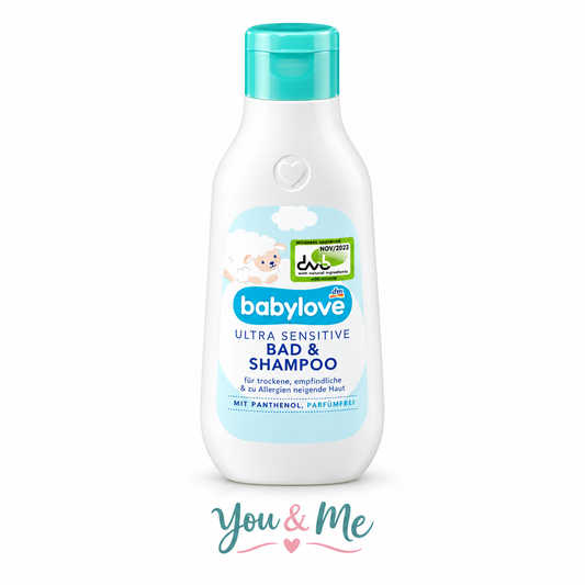 شامبو وغسول babylove Ultra Sensitive 250مل - You & Me