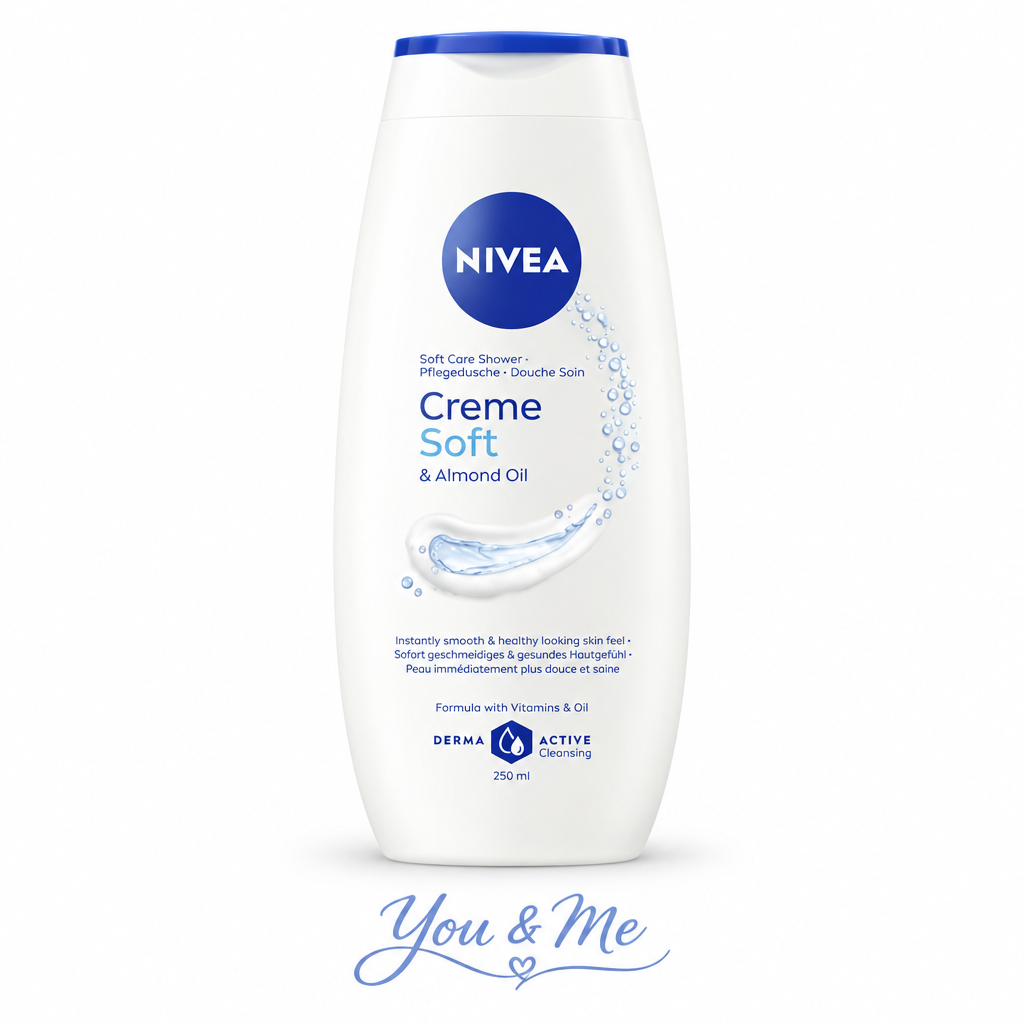 جيل استحمام NIVEA Creme Soft بزيت اللوز 250مل - You & Me