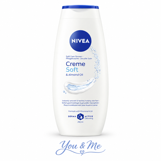 جيل استحمام NIVEA Creme Soft بزيت اللوز 250مل - You & Me